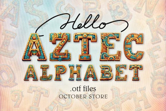 Aztec Alphabet Font: Ancient History Meets Digital Color