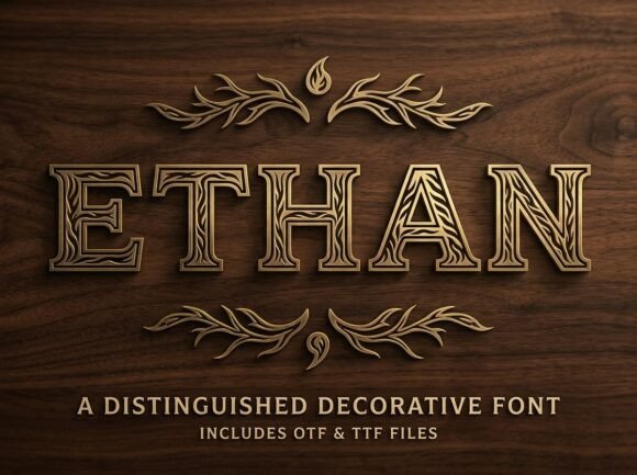 Ethan: The Decorative Display Font That Commands Attention