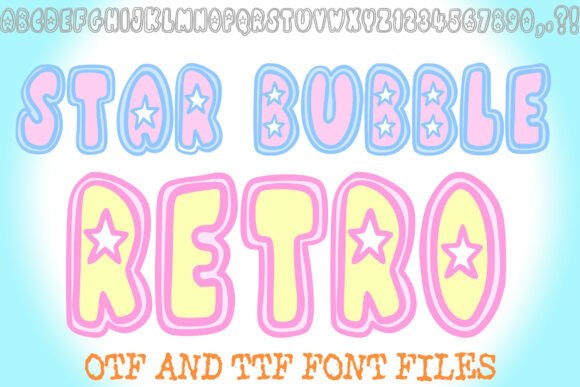 Star Bubble Retro Font: Infusing Celestial Charm into Modern Design